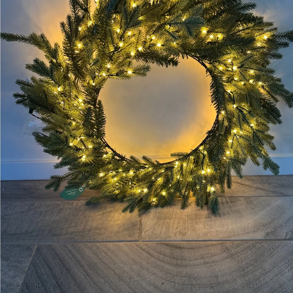 NEW Anthropologie x Terrain Stargazer Nature Effects Wreath 28” & Remote